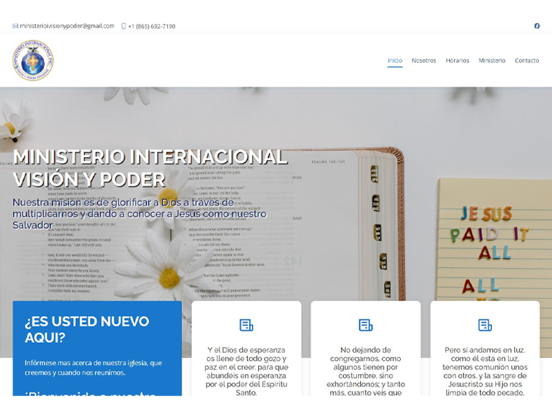 Pagina Web ministeriointernacionalvisionypoder.com